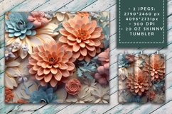 3d Flower Sublimation Tumbler | 3d Tumbler Wrap Product Image 4