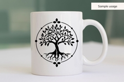Hand Drawn Tree Of Life Circle Frame SVG Product Image 5