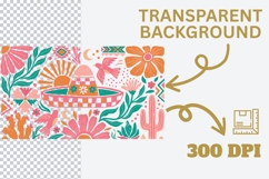 Boho Sombrero PNG, Mexican Fiesta PNG Product Image 2