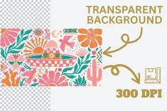 Boho Sombrero PNG, Mexican Fiesta PNG Product Image 2