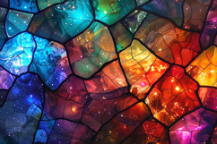 Stained glass pieces in various shapes and sizes Product Image 1