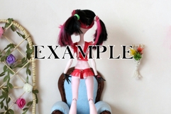 Doll with red lingerie photo set download, dollhouse BJD dol Product Image 5