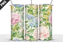 Flowers Tumbler Wrap | Sublimation Design | Tumbler PNG Product Image 1