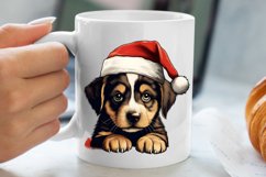 Christmas Peeking Dogs Clipart, Christmas PNG Product Image 5