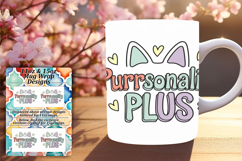 Fancy 11oz Mug Wrap Png Design , Cat Quote Product Image 1