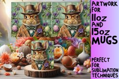 Cheerful 3D Easter Bunny Sublimation Product Image 1