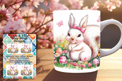 Sleek 11oz Png Mug Wrap Artwork , Cute Easter Product Image 1
