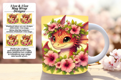 Serene 15oz Mug Wrap Png Design , Dragon Product Image 1