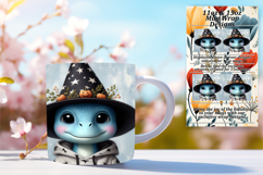 VIVID 15oz Mug Wrap PNG Template , Halloween Dino Product Image 1