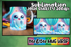 Joyful thoughts sublimation print wrap, 3D Cute Ghost Product Image 1