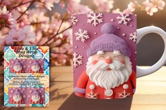 Holiday Santa Claus 3D Mug Wrap Sublimation Design Product Image 1