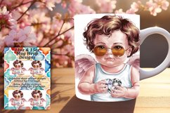 Luxurious 11oz Mug Wrap Png Design , Cupid Product Image 1