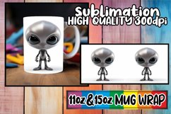 Interstellar Alien Design for 11oz Mug Wrap Product Image 1
