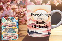 Bold 15oz Mug Wrap Png Design , Girl Quote Product Image 1