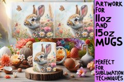 Whimsical Easter Bunny Sublimation: Spring Delight Product Image 1