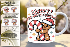 Charming 11oz Mug Wrap Png Template , Kawaii Food Product Image 1