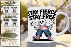 BEAUTIFUL 15oz Mug Wrap PNG , Funny Ghost Product Image 1