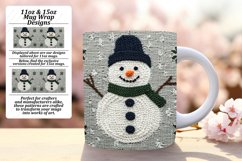 Sophisticated 15oz Mug Wrap Png Design , Snowman Product Image 1