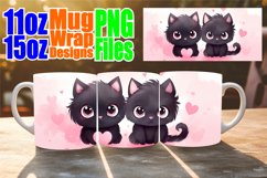 Adorable Valentines Mug Wrap: Watercolor Love Product Image 1