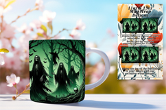 Vibrant 11oz Mug Wrap Png Artwork , Horror Halloween Product Image 1