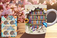 Festive 11oz Mug Wrap Png Artwork , Books Product Image 1