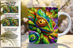 Elegant 11oz Mug Wrap Png Design , Animals Product Image 1
