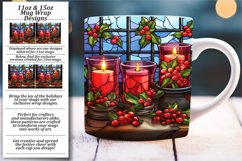 Christmas Glass Mug Sublimation Art Product Image 1