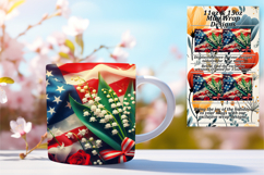 Nature 15oz Mug Wrap Png Design , USA Flag Product Image 1