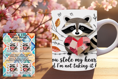 Graceful 11oz Mug Wrap Png Template , Valentines Day Product Image 1