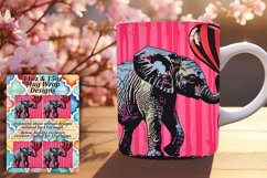 Whimsical Animal Mug Wrap - Vibrant Spring Colors Product Image 1