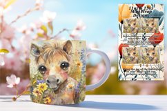 Sweet Animal Flower Mug Sublimation Art 11oz/15oz Product Image 1