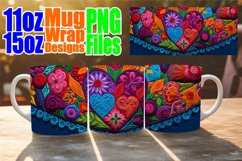 Valentine&#039;s Day 3D Heart Crochet Mug Art Product Image 1