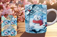 Lovely 15oz Mug Wrap Png Design , 3D Xmas Product Image 1
