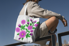 Purple Daisy Flower Embroidery Design Product Image 5