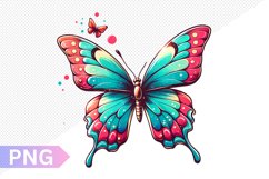 Summer Butterfly Sublimation - Clipart PNG Design Product Image 1
