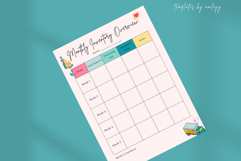 Aesthetic Monthly Inventory Overview Planner Template | Canv Product Image 5