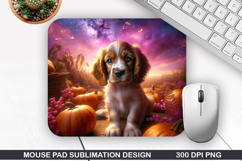 Halloween Dog Mouse Pad Sublimation, Halloween Mouse Pad PNG Product Image 1