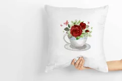 Watercolor illustration of flowers in a mug Product Image 4