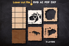 Deer Nursery Night Light SVG laser cut file for Glowforge Product Image 5