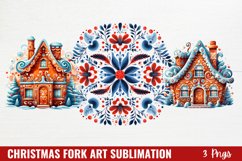 Christmas Fork Art Sublimation Clipart Product Image 1