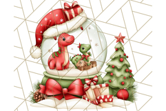 Christmas Dinosaur PNG Clipart, Cute Dino Holiday Art Png Product Image 5