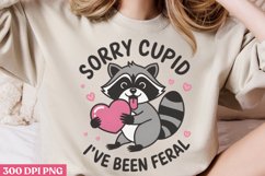Funny Raccoon Valentines Day PNG , Retro Valentine Sublimati Product Image 1