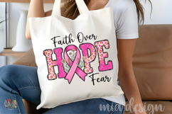 Faith Over Fear PNG, Hope Pink Ribbon Sublimation Design Product Image 4