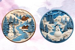 3D Christmas Ornaments Bundle, 3D Snowman Christmas Bundle Product Image 6