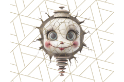 Creepy Dolls Clipart PNG Haunted Toy Characters Product Image 5