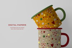 Christmas Patterns Santa Winter Print Digital Paper JPEG Product Image 5
