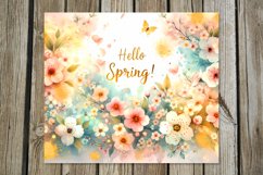 Watercolor Flowers | 4 gentle tumbler Sublimation designs P Product Image 6