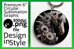 Trendy Round Design Car Coaster PNG , Horse Product Image 1