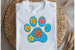Paw Dog Print Sublimation PNG, Graphic Illustration Crafts Product Image 3