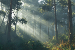 Ethereal Sun-Drenched Forest Background Product Image 1